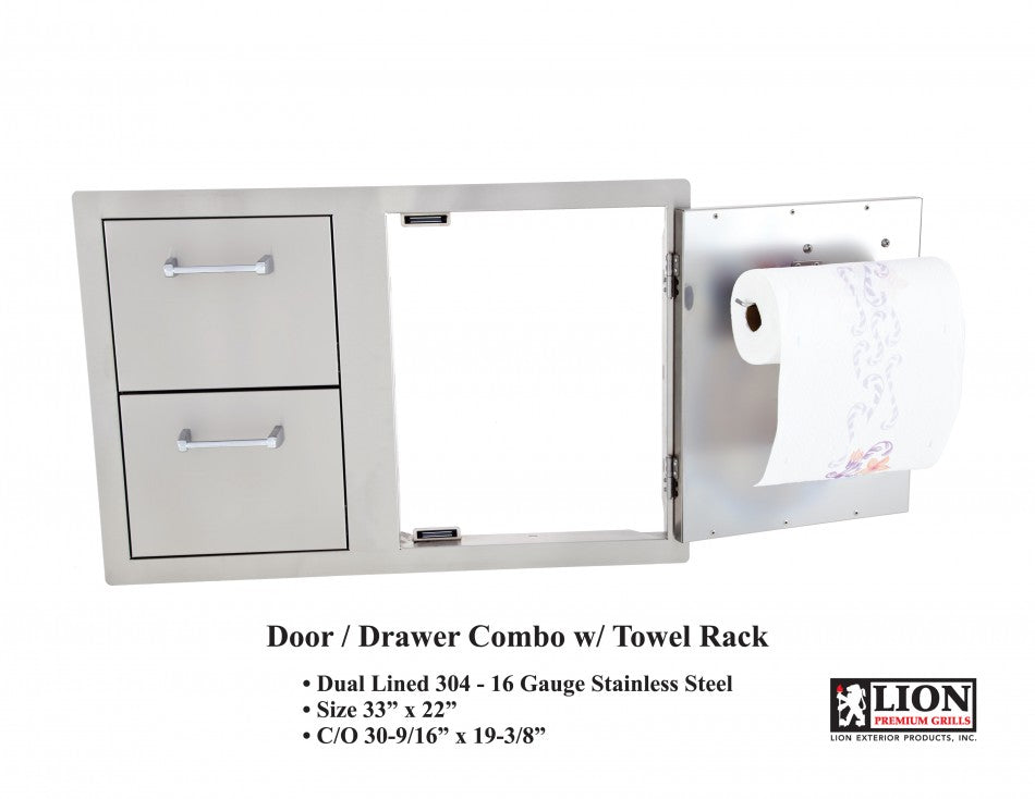 Door Drawer Combo w/ Towel Rack 33" x 22"