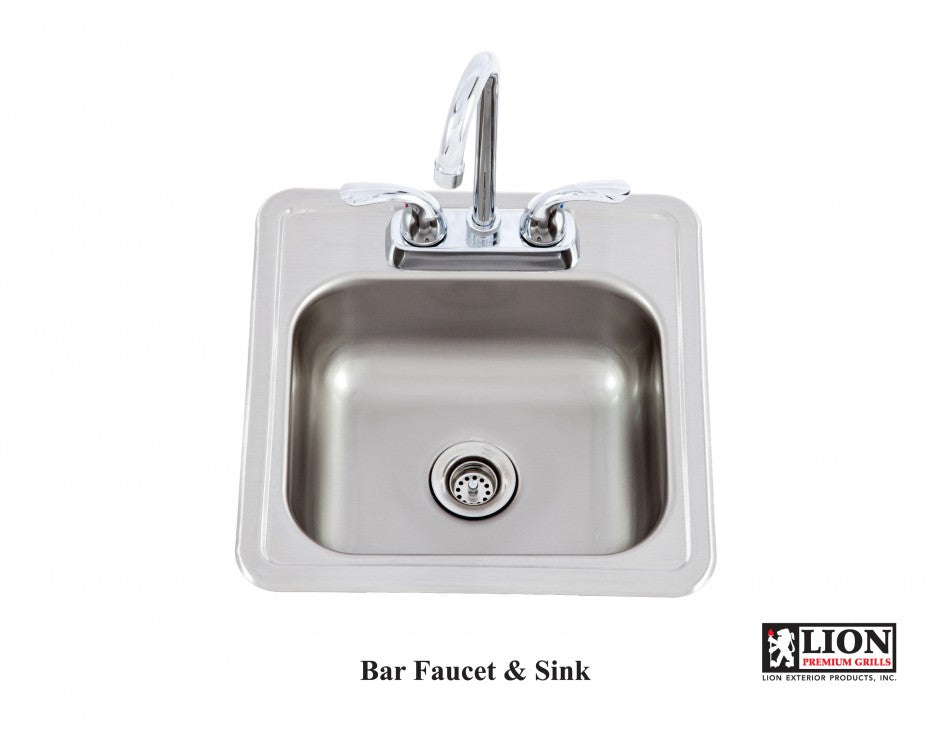 Bar Sink w/ Faucet 15" x 15"