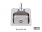 Bar Sink w/ Faucet 15" x 15"
