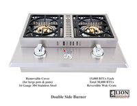 Double Side Burner 26 3/4" x 20 1/2"