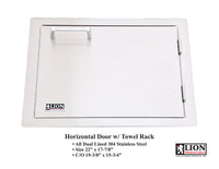 Horizontal Door w/ Towel Rack 22" x 17 7/8"