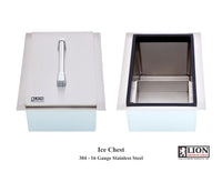 Stainless Steel Ice Chest 21 3/8" x 16 7/8"