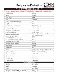 L-75000 Built in BBQ 32"